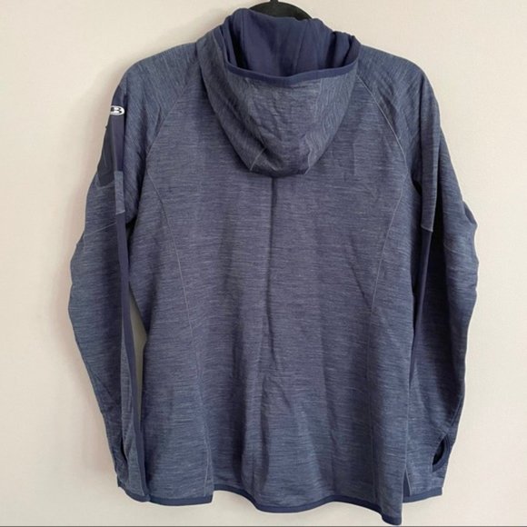 Icebreaker Merino Blue Long Sleeve Full Zip Hoodie Atom GT Jacket Sweater - L - Picture 7 of 9